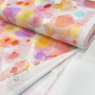 Bavlněná látka SATIN Niihau pink digital print