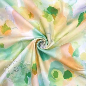 Bavlněná látka SATIN Niihau green digital print