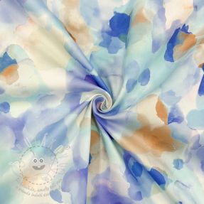 Bavlněná látka SATIN Niihau blue digital print