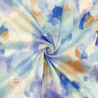 Bavlněná látka SATIN Niihau blue digital print
