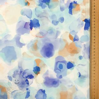 Bavlněná látka SATIN Niihau blue digital print