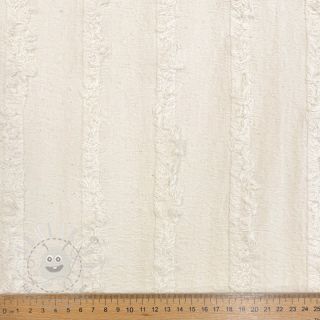 Bavlněná látka Ruffled Lines ecru