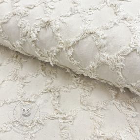 Bavlněná látka Ruffled Diamonds ecru