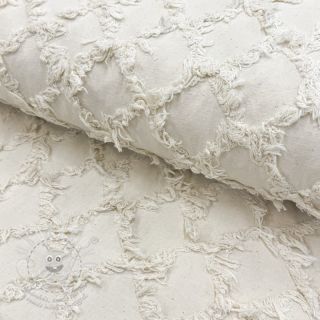 Bavlněná látka Ruffled Diamonds ecru