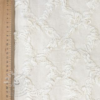 Bavlněná látka Ruffled Diamonds ecru