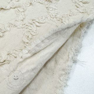 Bavlněná látka Ruffled Diamonds ecru