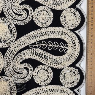 Bavlněná látka EMBROIDERY Anouk black