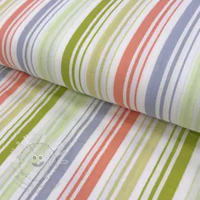 Dvojitá gázovina/mušelín Beach Stripe green