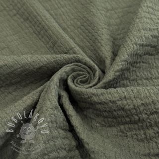 Bavlněná látka STRETCH Baby khaki