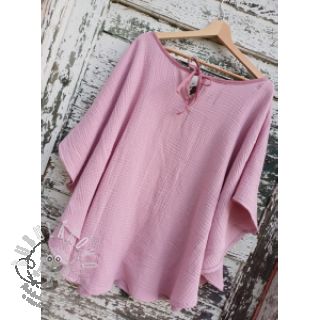 Dvojitá gázovina/mušelín light lilac ORGANIC