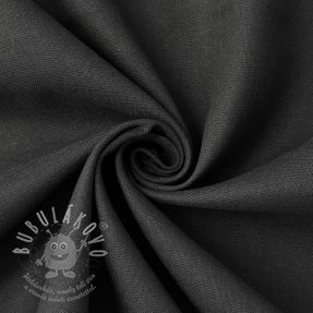 Bavlnená látka s ľanom PREMIUM black