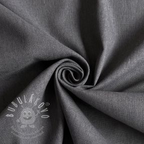 Bavlněná látka se lnem PREMIUM dark grey