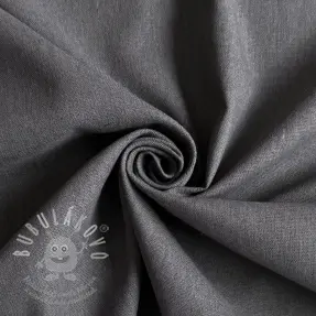 Bavlněná látka se lnem PREMIUM dark grey