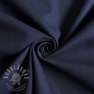 Bavlněná látka se lnem PREMIUM dark blue