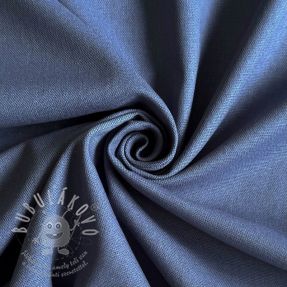 Bavlněná látka se lnem PREMIUM steel blue