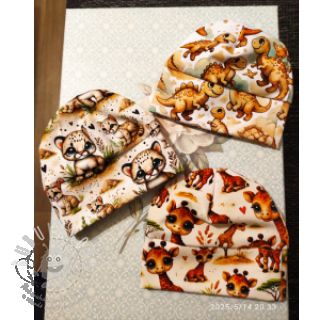 Úplet Wildlife doll eyes design A digital print