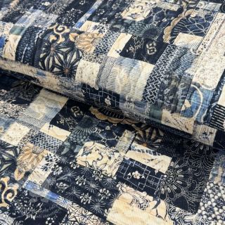 Bavlněná látka TWILL DENIM Mix print design A