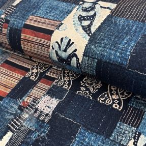 Bavlněná látka TWILL DENIM Mix print design B