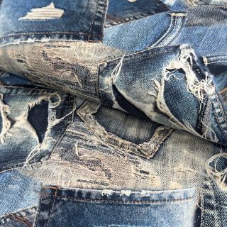 Bavlněná látka TWILL DENIM Mix print design C