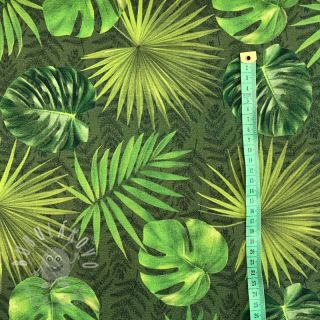 Dekorační látka s teflonovou úpravou LEAVES AMAZON