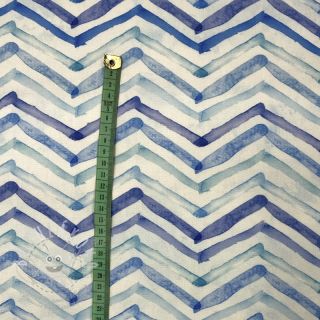 Dekorační látka s teflonovou úpravou WATERCOLOUR ZIGZAG