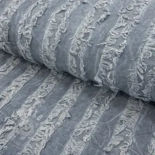 Bavlněná látka se lnem Vintage Fringe Stripe blue