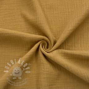 Dvojitá gázovina/mušelín UNI 150 old yellow