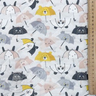 Bavlněná látka QUILTING Parapluie perle