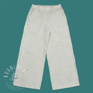Len s bavlnou Lira medium stripe beige