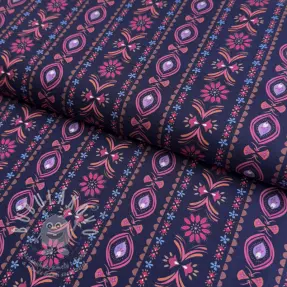 Bavlněná látka Motif stripe navy digital print
