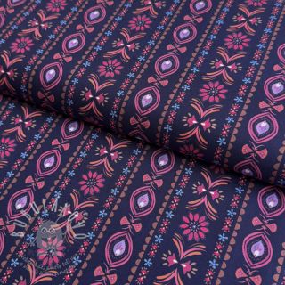 Bavlněná látka Motif stripe navy digital print