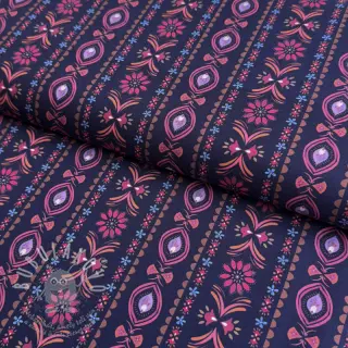 Bavlněná látka Motif stripe navy digital print