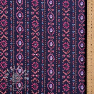 Bavlněná látka Motif stripe navy digital print