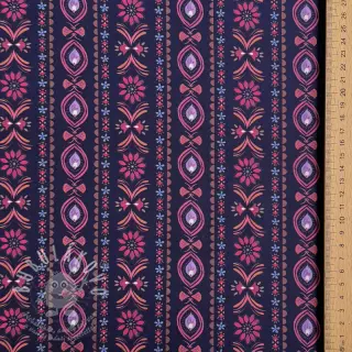 Bavlněná látka Motif stripe navy digital print
