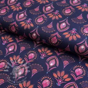 Bavlněná látka Motif navy digital print