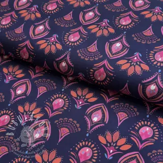 Bavlněná látka Motif navy digital print