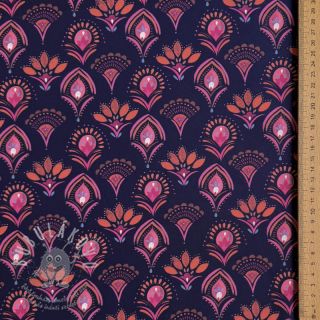 Bavlněná látka Motif navy digital print