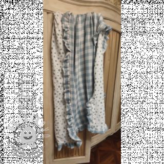 Dvojitá gázovina/mušelín Double sided CHECKS MINI green