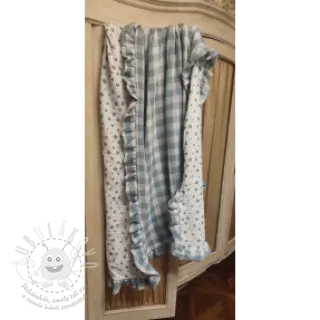 Dvojitá gázovina/mušelín Double sided CHECKS MINI green