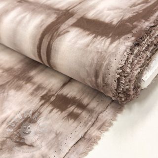 Bavlněná látka HAND TIE DYE mauve