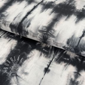Bavlněná látka HAND TIE DYE black