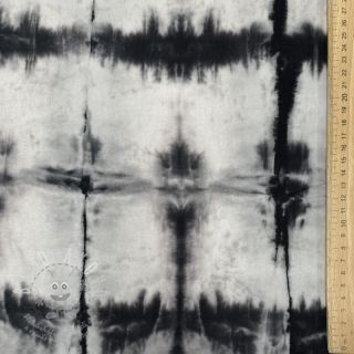 Bavlněná látka HAND TIE DYE black