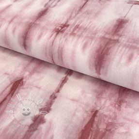 Bavlněná látka HAND TIE DYE dark old pink