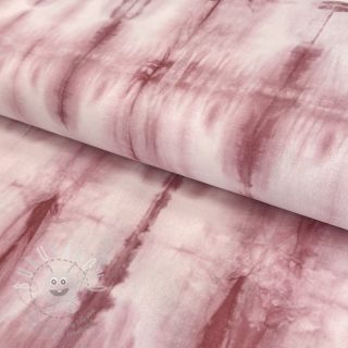 Bavlněná látka HAND TIE DYE dark old pink