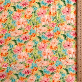Viskóza RAYON POPLIN Dreamy flowers design E digital print