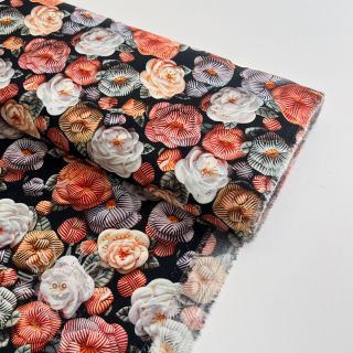 Viskóza RAYON POPLIN Knitted design F digital print