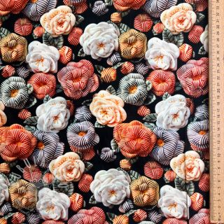 Viskóza RAYON POPLIN Knitted design F digital print