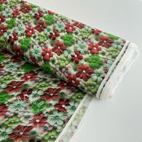 Viskóza RAYON POPLIN Knitted design E digital print