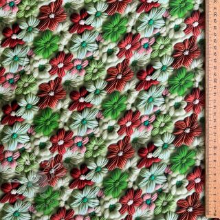 Viskóza RAYON POPLIN Knitted design E digital print