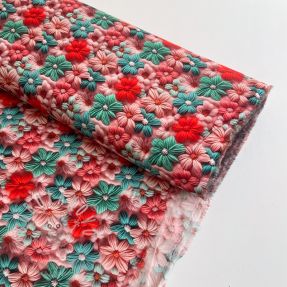 Viskóza RAYON POPLIN Knitted design D digital print